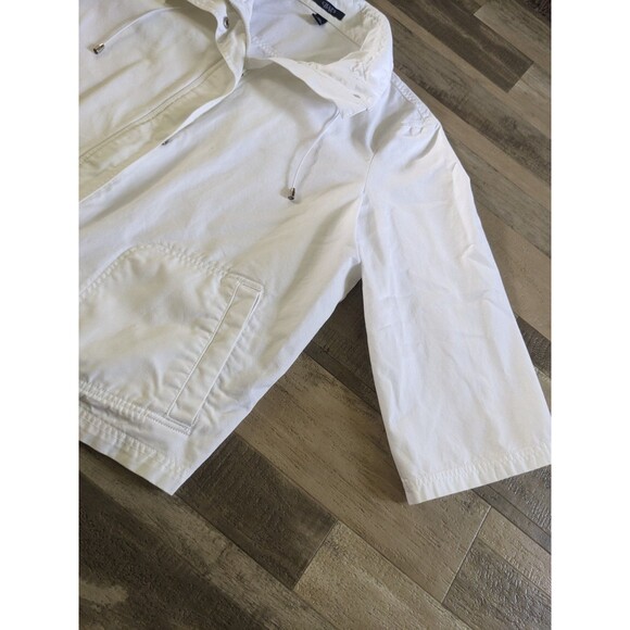 Women's 100% Cotton White Y2K Jacket Full Zip And Snaps Retro Sustainable 2X - Picture 7 of 13